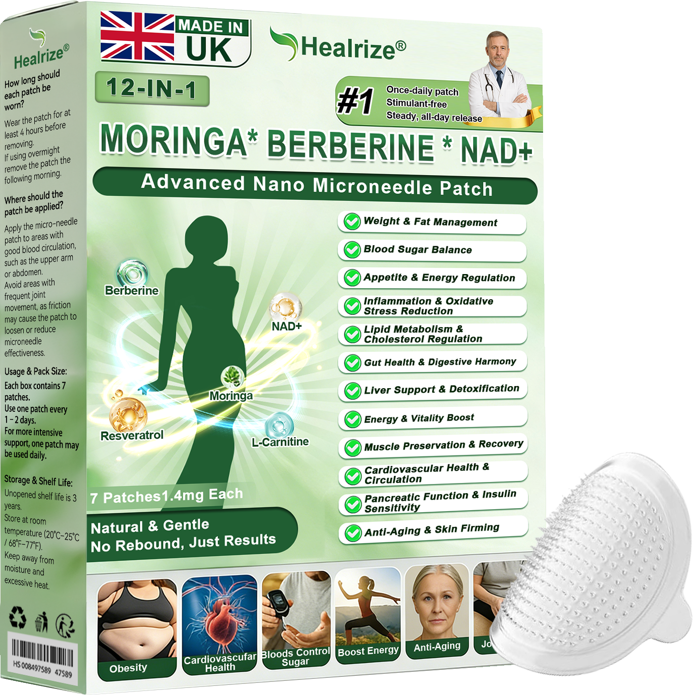 𝑶𝒇𝒇𝒊𝒄𝒊𝒂𝒍 𝑺𝒕𝒐𝒓𝒆 | 👩⚕️ H𝐞a𝐥r𝐢z𝐞® 1𝟐-𝐈N-1 M𝐨r𝐢n𝐠a * B𝐞r𝐛e𝐫i𝐧e * N𝐀D+ 𝐀d𝐯a𝐧c𝐞d N𝐚n𝐨 𝐌i𝐜r𝐨n𝐞e𝐝l𝐞 𝐏a𝐭c𝐡 (𝐎𝐧𝐜𝐞 𝐃𝐚𝐢𝐥𝐲, 𝐯𝐢𝐬𝐢𝐛𝐥𝐞 𝐜𝐡𝐚𝐧𝐠𝐞𝐬 𝐢𝐧 𝟕 𝐝𝐚𝐲𝐬)🌺 F𝐨r 𝐎𝐛𝐞𝐬𝐢𝐭𝐲, 𝐋o𝐨s𝐞 𝐒k𝐢n, 𝐃𝐢𝐚𝐛𝐞𝐭𝐞𝐬, 𝐒𝐥𝐞𝐞𝐩 𝐀𝐩𝐧𝐞𝐚, 𝐀𝐧𝐝 𝐉𝐨𝐢𝐧𝐭 𝐈𝐬𝐬𝐮𝐞𝐬 , 𝐉𝐨𝐢𝐧𝐭 𝐈𝐬𝐬𝐮𝐞𝐬 𝐀𝐧𝐝 m𝐨r𝐞🌺