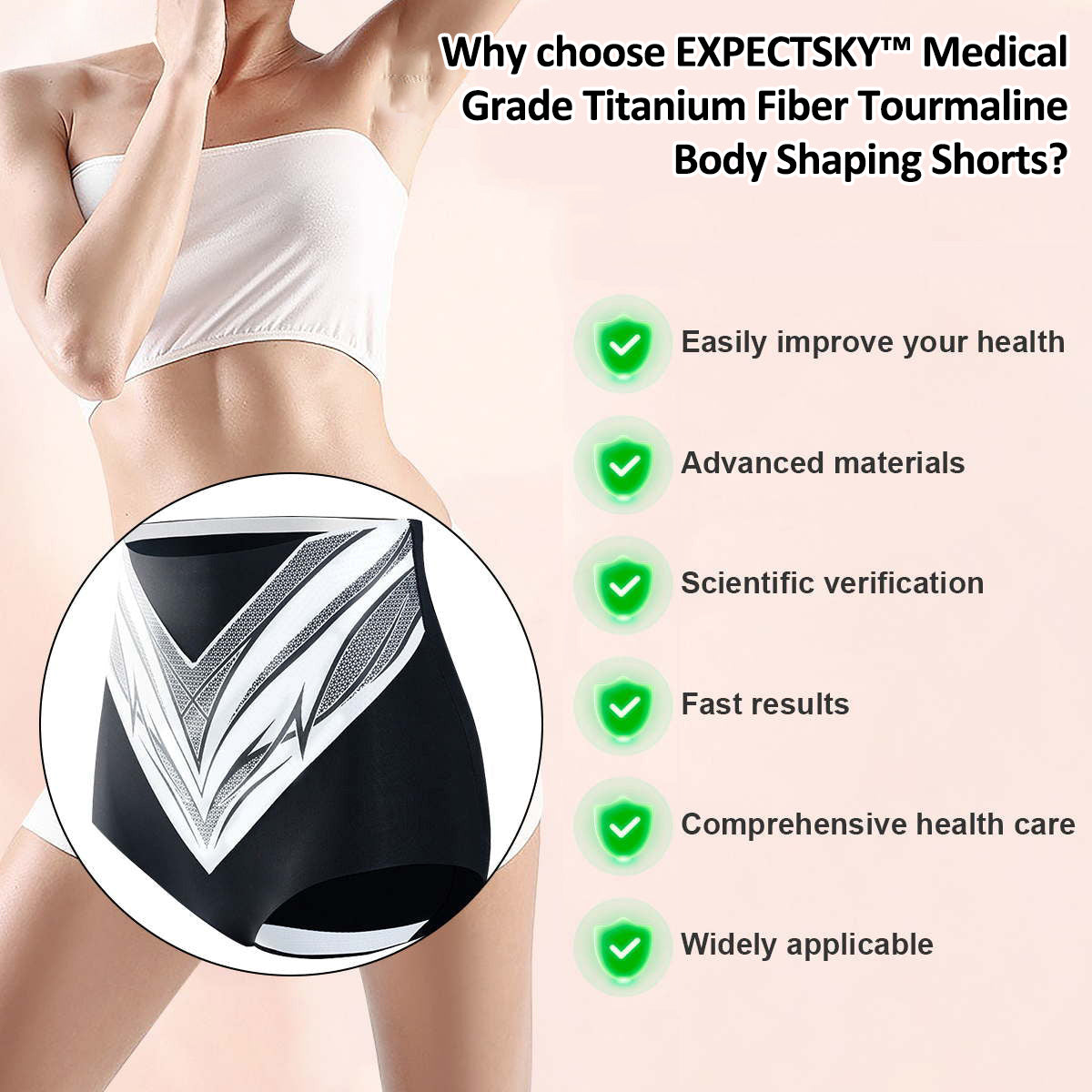 EXPECTSKY®Medical Grade Titanium Fiber Tourmaline Shaping Shorts🎁